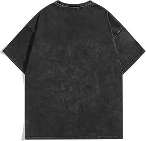 Camiseta personalizada de peso pesado Camiseta con estampado de logotipo Boxy Fit Crop Blank 100% Camiseta de algodón para hombres - Product Image 6