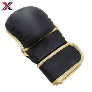 ถุงมือชกมวยที่ทำจากหนังและหนังไมโครไฟเบอร์สำหรับผู้ใหญ่ทุกเพศปรับสายรัดข้อมือน้ำหนักเบาใช้ฝึกซ้อม - Product Image 4