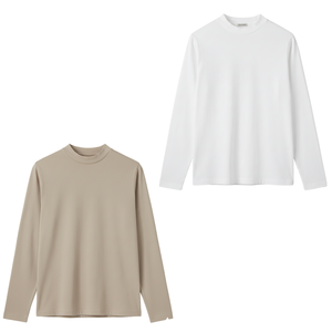 Camiseta de Manga Larga de Algodón para Hombre, Cómoda, con Cuello Redondo Clásico, Tela Suave al Tacto, Camiseta al por Mayor para Actividades al Aire Libre y Ropa de Estar en Casa - Product Image 1