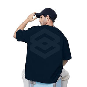 Camiseta de gran tamaño para hombre, ropa de verano transpirable de fibra de algodón/bambú, cómoda, precio de fábrica, alta calidad - Product Image 2