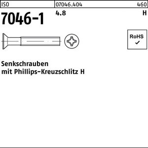 สกรูหัวจม ISO 7046-1 PH M4 X 30-H 4.8 1000 ตัว - Product Image 1