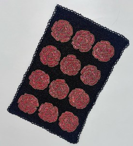 <b>Beaded</b> <b>Placemat</b> Handmade Round Charger for Luxury Dining & Holiday Decor Unique Piece Handmade <b>Beaded</b>, <b>Placemat</b>, Housewarming - Product Image 3