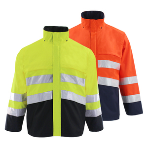 Chaleco reflectante de alta visibilidad para trabajo de construcción Seguridad Logotipo personalizable Chaquetas de estilo de malla con bolsillos - Product Image 2