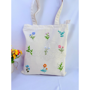 Custom Hand Embroidery Tote Bag Handmade Cotton Canvas Tote for Women from Pakistan Manufacturer's - Product Image 2
