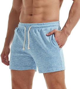 Short d'été léger pour homme-parfait pour les activités de plein air d'été en coton éponge français respirant mode personnalisée - Product Image 2