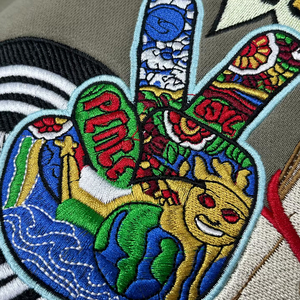 Customized Design Distressed Embroidery Men <b>Flared</b> Tracksuits Custom Vintage Washed Distressed Acid Wash <b>Flared</b> Men Tracksuits - Product Image 3