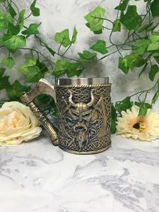 Chope à bière en fer de haute qualité avec un design unique, couleurs personnalisées, impression en typographie - Cadeau d'affaires pour la maison, le restaurant, le bar, l'Inde - Product Image 4