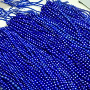 Cuentas Redondas y Rondelle de Lapislázuli Natural de Calidad AAA, Azul Real, 4mm-13mm, 1 Hilo de 15 Pulgadas para Fabricación de Joyas - Product Image 3