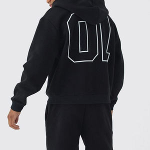 Chándal con Capucha y Cordón Ajustable para Hombre, 100% Algodón, Secado Rápido, Transpirable, Trajes de Entrenamiento, Moda Deportiva para Invierno - Product Image 4