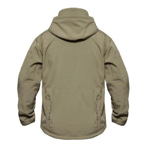 Chaqueta de concha suave de trabajo desmontable con capucha de invierno de fábrica para hombres y mujeres Material de poliéster/nailon a prueba de viento - Product Image 5