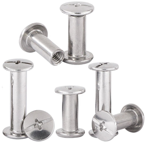 Tornillo Chicago con Rosca Hembra de Latón 8-32, 5mm, SS304/316, Óxido Negro, con Logotipo Personalizado - Product Image 1