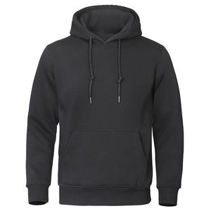 Sudadera con capucha de algodón 100% de talla grande para hombre logotipo personalizado bordado de doble capa con cremallera completa forro polar sólido para invierno - Product Image 1
