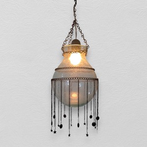 AA149 18.5cm <b>Star</b> Pendant <b>Light</b> Oxidized Chain Hanging Glass LED Switch Control AC 110V 2700K Soft Warm White - Product Image 2