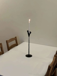 Base de bougeoir Calla Lily en fer forgé élégant fabriqué à la main décor de Noël chandelier en métal Design Autre Calla Lily - Product Image 4