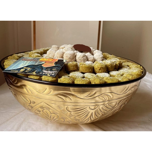 Vintage Metal Table Top Serving Bowl Wholesale For <b>Chocolate</b> Sweets Desserts Eco-Friendly Home Decor For <b>Weddings</b> Special - Product Image 2