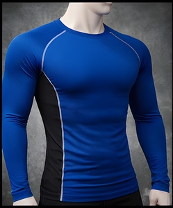 T-shirt de sport à manches longues pour homme haute performance, compression, séchage rapide, entraînement physique, course à pied, salle de sport, entraînement, vêtements de sport simples - Product Image 5