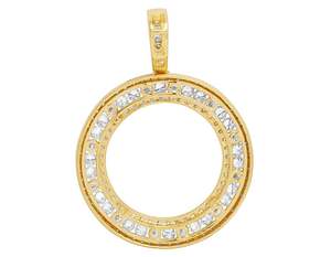 Plata S925 de alta calidad con moissanita, Diamante redondo de moda, colgante de diseño Circular a la moda, accesorio de joyería para regalo - Product Image 4