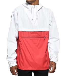 Vente en gros Veste personnalisée Vestes d'entraîneur pour hommes Blousons d'entraîneur en nylon à blocs de couleurs bicolores pour hommes - Product Image 1