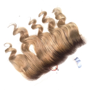 Ensemble de faisceaux de couleur ombrée ondulée de haute qualité avec frontal et faisceaux pour faire des perruques 2025 - Product Image 4