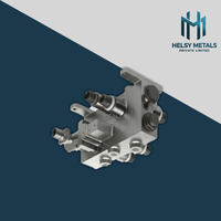 Bloc en aluminium usiné CNC haute performance pour unités de commande pneumatique et équipements d'automatisation, service de fraisage personnalisé
