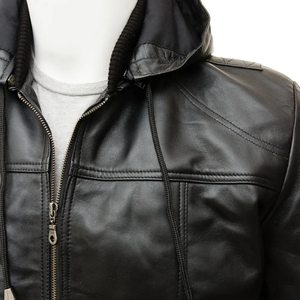 Veste professionnelle faite à la main de qualité supérieure pour hommes Vestes en cuir de mode en couleur noire Veste en cuir de saison respirante - Product Image 4
