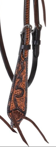 Harnais de Cheval Western en Cuir Premium de Haute Qualité, Tête de Cheval Ornée de Motifs Floraux Gravés à l'Huile Légère, Personnalisable avec Logo et Couleur, Idéal pour la Course - Product Image 2