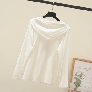 Casual Stylish 100% Cotton Pullover Customize Drop-shoulder Zipper Hoodies 2025 Top Quality Hoodies for Woman - Product Image 3