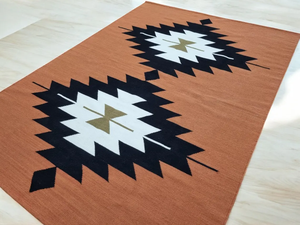 Alfombra bohemia de lana Alfombra Kilim hecha a mano Alfombra de lana para sala de estar Dormitorio Pasillo Entrada - Product Image 3