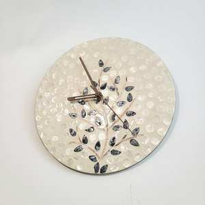 Best Selling <b>Wall</b> Hanging <b>Clock</b> Handmade Natural Wicker Rattan <b>Clocks</b> With <b>Unique</b> Beautiful Mother of Pearl - Product Image 6