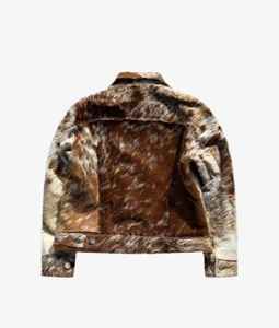 Chaqueta de Cuero Vacuno al por Mayor, Casual, Resistente al Viento, Ecológica, de Grano Completo para Hombre, Chaqueta de Lona, Pantalón, Cuello Alto, Logotipo Frontal - Product Image 2