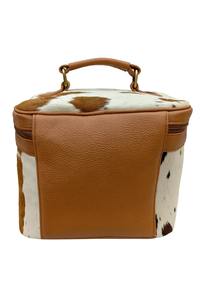 High Quality Top Selling Maas Leather Eco-Friendly Durable Waterproof Solid Color Cosmetic <b>Bag</b> Soft Handle Medium Capacity - Product Image 5
