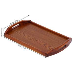 Bandeja de Madera Rústica Hecha a Mano con Acabado Pulido, Decoración Rústica de Madera Natural para Mesa de Cocina, para Servir Comida o como Centro de Mesa - Product Image 4
