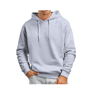 เสื้อมีฮู้ดสำหรับผู้ชายทรงหลวมสีทึบโอเวอร์ไซส์งานตามสั่งชุดลำลองแนวสตรีท - Product Image 5