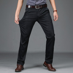 Pantalon en coton sergé droit de qualité supérieure pantalon de travail d'affaires décontracté pour hommes uniformes de travail longs fabriqués en INDE - Product Image 1