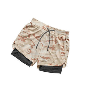 Pantalones cortos deportivos de algodón 100% informales de verano para hombre con logotipo personalizado, ropa de calle con patrón sólido a la moda con etiqueta privada - Product Image 2