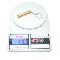 Outil EDC extérieur 120DB survie double tube sifflet porte-clés auto-défense sécurité sifflet porte-clés anneau d'urgence sifflet porte-clés