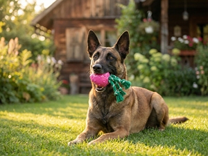 Ledu <b>Toys</b> Squeaky Strawberry – Durable Rubber Dog <b>Toy</b> with <b>Squeaker</b> - Product Image 2