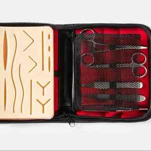 ชุดเย็บแผลผ่าตัดสำหรับนักศึกษาแพทย์พร้อมแผ่นรองผิวหนังสำหรับฝึกเย็บแผล - Product Image 1