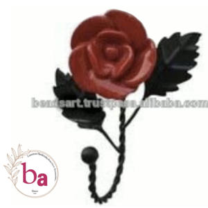 Direct Factory Price Ceramic Rose Flower Shape Metal <b>Hooks</b> & <b>Rails</b> Wall Coat <b>Hook</b> [CIH 131] - Product Image 1