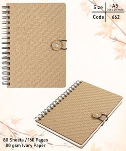 Carnet A5 avec logo personnalisé avec couverture rigide en cuir au design de fenêtre pour la rédaction d'agenda-Carnet économique - Product Image 5