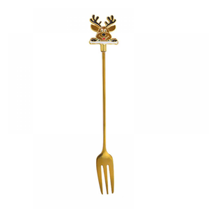 Fourchette cuillère en laiton poignée Unique fourchette en laiton de luxe cuillère à café en acier miroir couteau et fourchette Mini couverts ensemble de dîner - Product Image 2