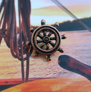 Copper <b>Ship's</b> <b>Wheel</b> Lapel High Quality Best Nautical <b>Ship</b> <b>Wheel</b> Handmade Decor - Product Image 2