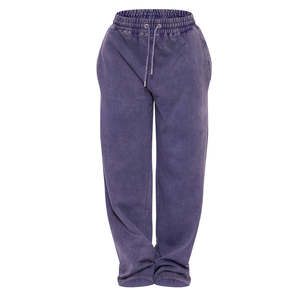 2025 mujeres Casual ácido lavado Joggers tecnología pantalones sólidos cintura baja pantalones cordón pierna ancha pantalones holgados Streetwear pantalones de chándal - Product Image 6