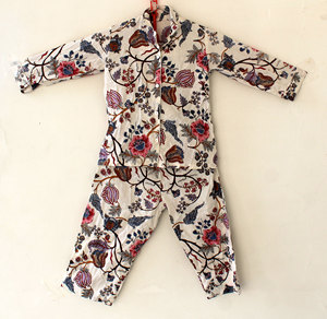 Caftán de algodón suave para mujer con pantalones, túnicas únicas con estampado floral, vestido de dama de honor, pijama de algodón indio de bloque, - Product Image 2