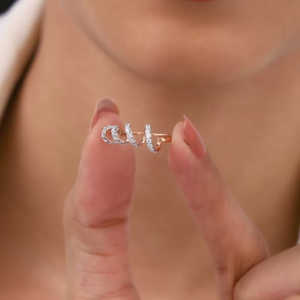 Anillo de diamantes Lambency de oro rosa - Product Image 2