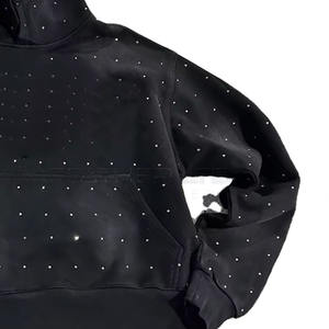 Nueva llegada de los hombres usan sudaderas con diamantes de imitación para la venta en línea por encargo sudaderas con diamantes de imitación para la venta - Product Image 4