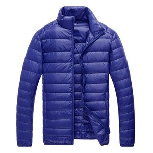 Casual Stylish <b>Canvas</b> Stand Collar Front Logo <b>Man</b> Puffer <b>Jacket</b> Custom Design Wholesale High Quality Windproof Winter - Product Image 2