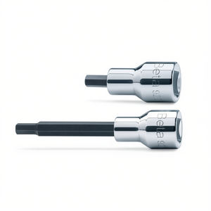 Chrome-Plated 1/2\" Female Square Drive Hex <b>Socket</b> Wrenches with Burnished Inserts - Product Image 2