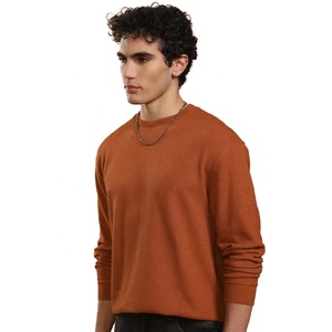 Wholesale 100% Cotton Pullover Sweatshirts for Men Custom Multi-Color Comfortable Long Sleeves High Quality <b>Winter</b> Wear Solid - Product Image 2