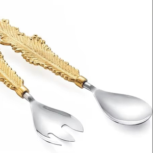 ชุดมือจับทรงขนนกทำมือทำจากโลหะสำหรับร้านอาหารโรงแรมบ้าน - Product Image 1